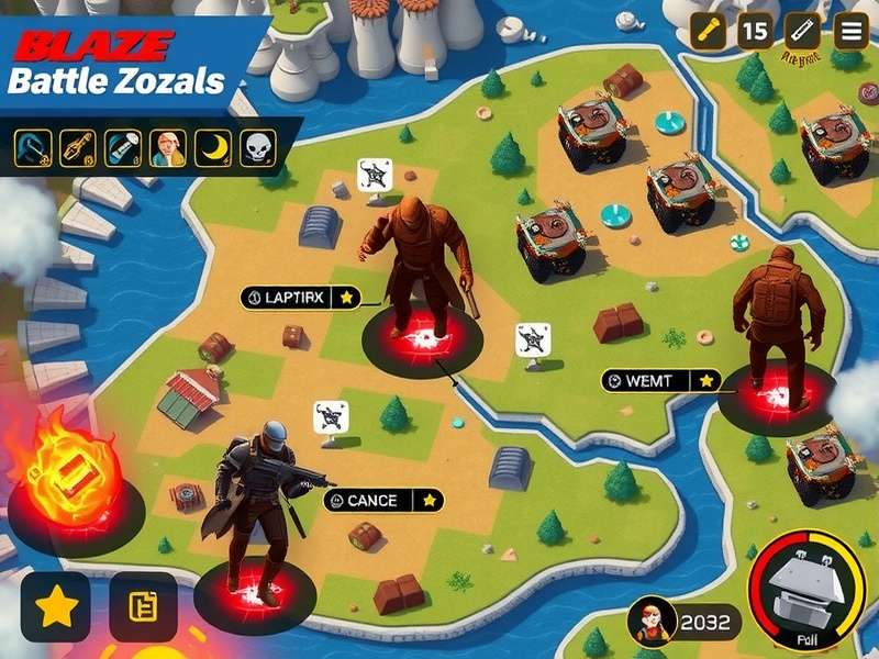 Blaze Warfare strategy guide showing optimal landing zones